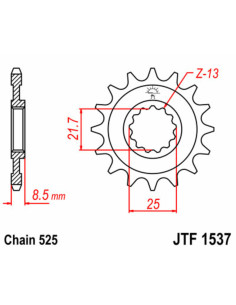 Pignon JT SPROCKETS acier standard 1537 - 520 2