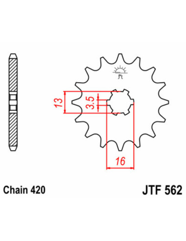 Pignon JT SPROCKETS acier standard 562 - 420