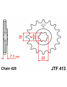 Pignon JT SPROCKETS acier standard 413 - 428 2