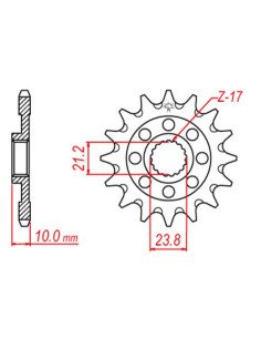 Pignon JT SPROCKETS acier anti-boue 1443 - 520 2