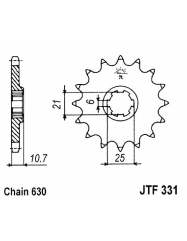 Pignon JT SPROCKETS acier standard 331 - 530