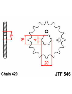 Pignon JT SPROCKETS acier standard 546 - 420 2