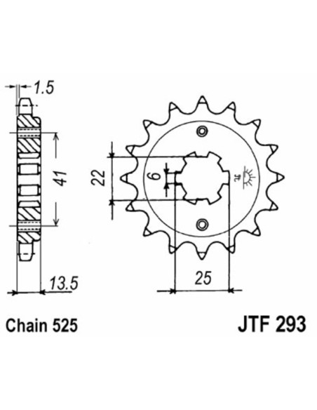 Pignon JT SPROCKETS acier standard 293 - 525