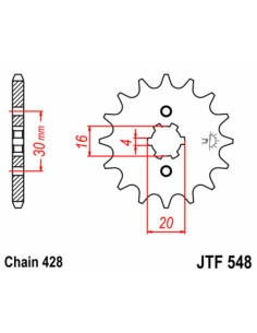 Pignon JT SPROCKETS acier standard 548 - 428 2
