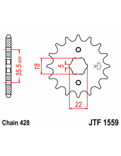 Pignon JT SPROCKETS acier standard 1559 - 525 2
