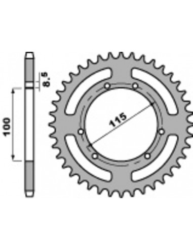 Couronne PBR acier standard 4391 - 420