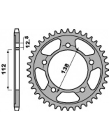 Couronne PBR acier standard 408 - 530