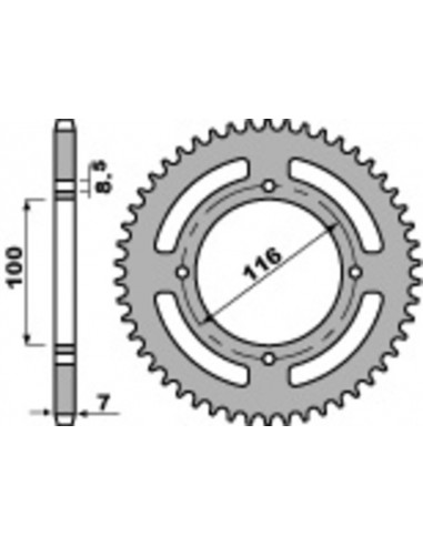 Couronne PBR acier standard 467M - 428