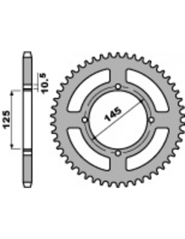 Couronne PBR acier standard 857 - 520