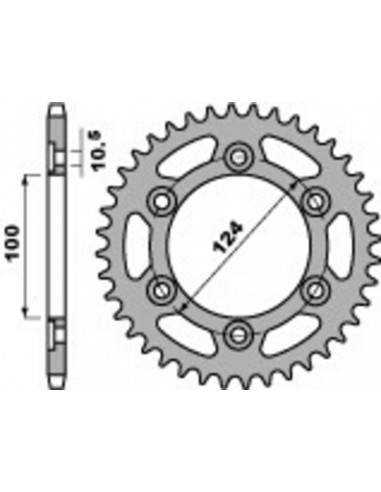 Couronne PBR acier standard 1027 - 520