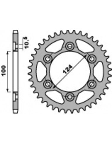 Couronne PBR acier standard 4366 - 525