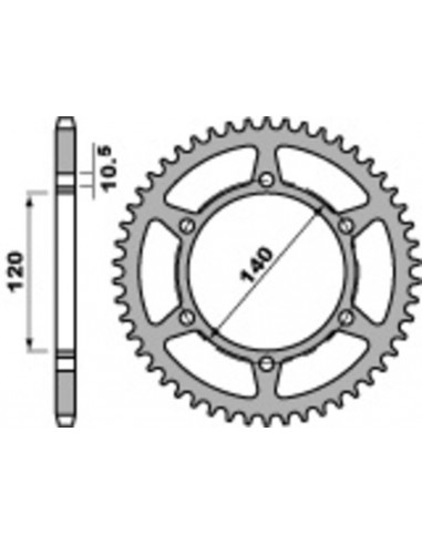 Couronne PBR acier standard 475 - 520