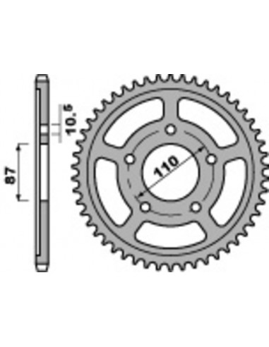 Couronne PBR acier standard 828 - 525