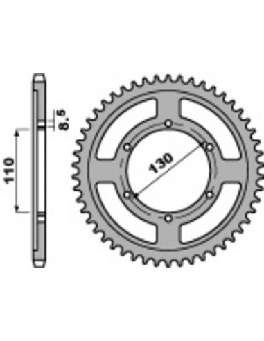 Couronne PBR acier standard 4372 - 428