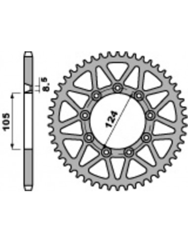 Couronne PBR acier standard 3505 - 520