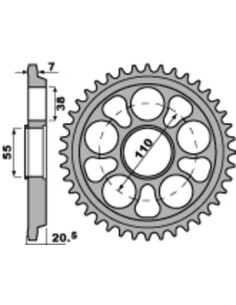 Couronne PBR aluminium Ultra-Light anodisé dur 4320 - 525 2