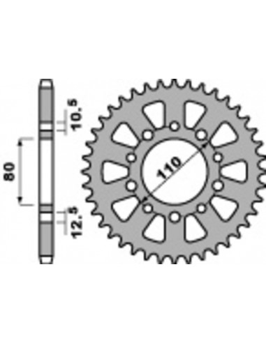 Couronne PBR acier standard 334 - 530