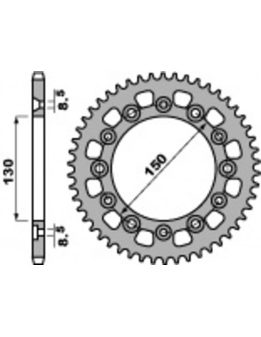 Couronne PBR acier standard 4308 - 520