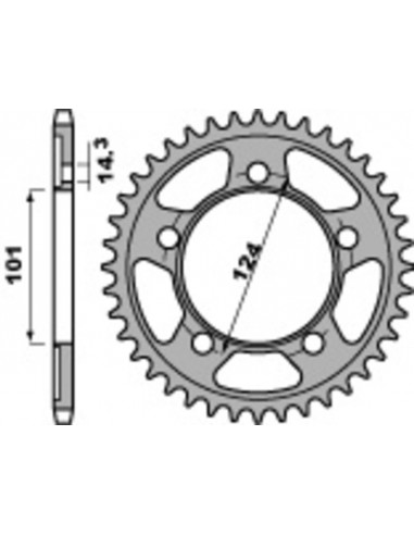 Couronne PBR acier standard 4508 - 525