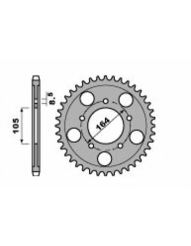 Couronne PBR acier standard 4557 - 525