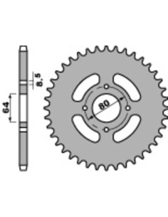 Couronne PBR acier standard 838 - 428