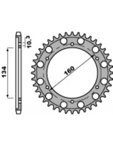 Couronne PBR acier standard 4399 - 530