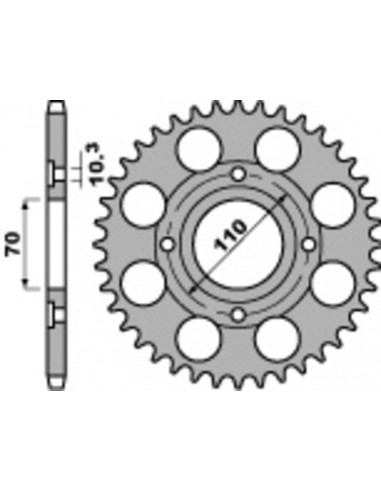 Couronne PBR acier standard 246 - 530