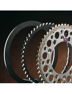 Couronne RENTHAL Twinring aluminium Ultra-Light anti-boue anodisé dur 1500 - 520 2