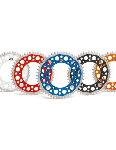 Couronne RENTHAL Twinring aluminium Ultra-Light anti-boue anodisé dur HA - 520 2