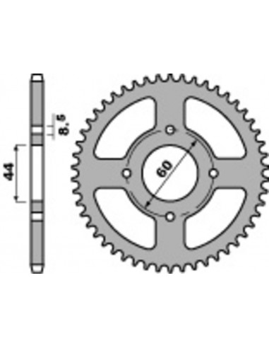 Couronne PBR acier standard 832 - 420