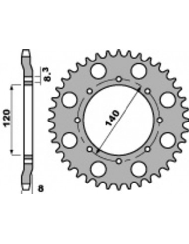 Couronne PBR acier standard 506 - 520