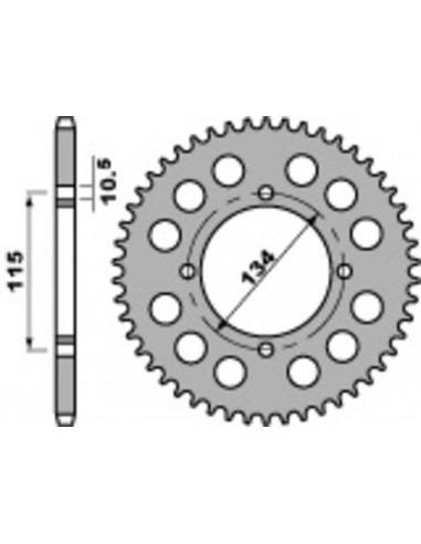 Couronne PBR acier standard 711 - 530