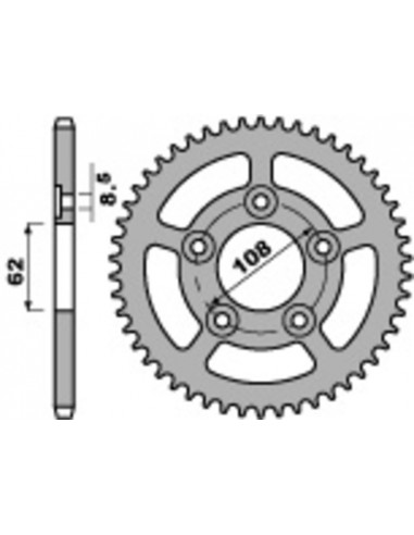 Couronne PBR acier standard 714 - 520