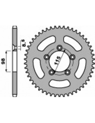 Couronne PBR acier standard 4552 - 420