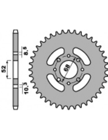 Couronne PBR acier standard T801 - 520