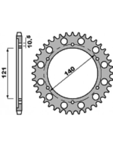 Couronne PBR acier standard 4435 - 530