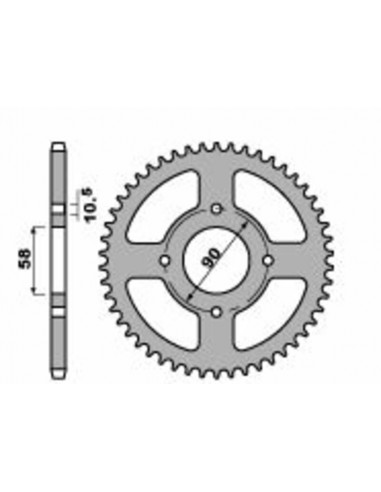 Couronne PBR acier standard 4668 - 520