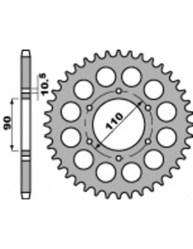 Couronne PBR acier standard 850 - 530