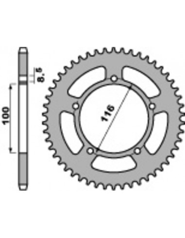 Couronne PBR acier standard 464 - 420