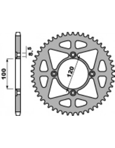 Couronne PBR acier standard 4478 - 428