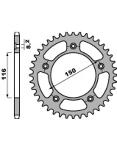 Couronne PBR acier standard 4329 - 520