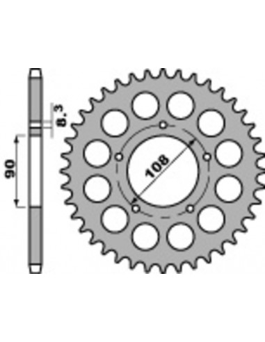 Couronne PBR acier standard 1022 - 530