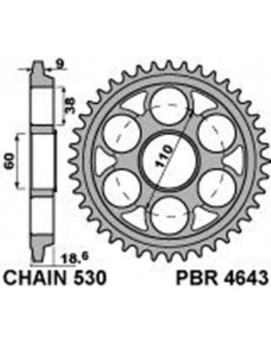 Couronne PBR acier standard 4643 - 530