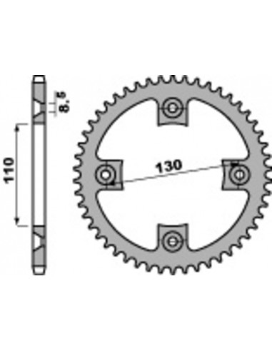 Couronne PBR acier standard 4306 - 420