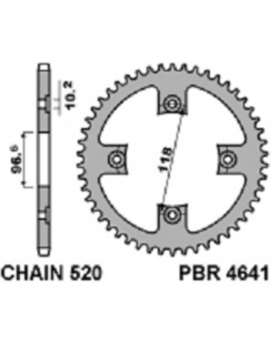 Couronne PBR acier standard 4641 - 520