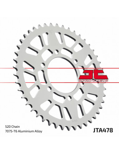 Couronne JT SPROCKETS aluminium ultra-light 478 - 520