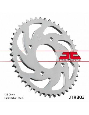 Couronne JT SPROCKETS acier ultra-light anti-boue anodisé dur 803 - 428