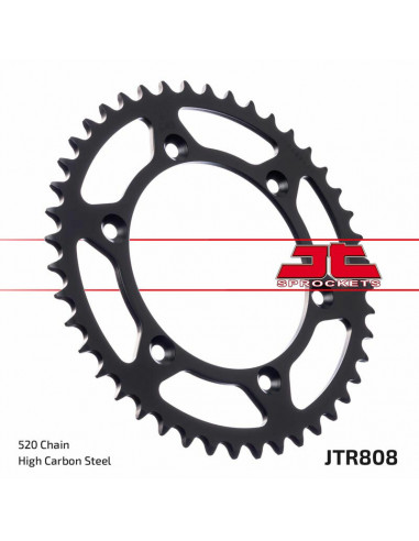 Couronne JT SPROCKETS acier standard 808 - 520