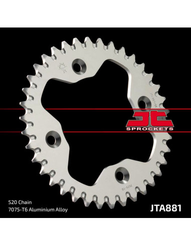 Couronne JT SPROCKETS aluminium ultra-light 881 - 520