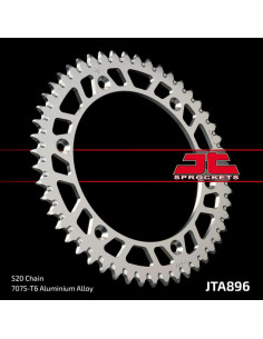 Couronne JT SPROCKETS aluminium ultra-light anti-boue 896 - 520
